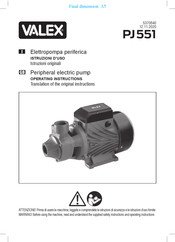 Valex PJ551 Operating Instructions Manual