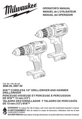 Milwaukee 2607-20 Operator's Manual