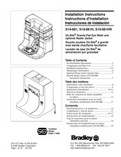 Bradley S19-881HR Installation Instructions Manual