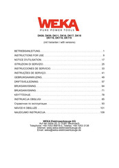 Weka DK16 Instructions For Use Manual