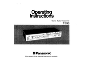 Panasonic TE96 Operating Instructions Manual