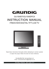 Grundig GU19WDT Instruction Manual