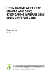 Gigabyte B760M GAMING WIFI6 PLUS GEN5 User Manual
