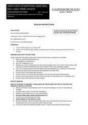 Gainsborough M499 Instructions For Use Manual