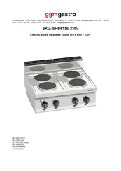 GGM gastro EHB873E-230V Manual