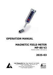 List-Magnetik MP-80 V2 Operation Manual