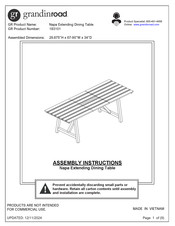 Grandinroad Napa 183101 Assembly Instructions Manual