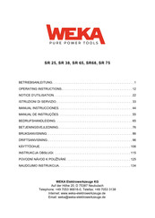 Weka SR 75S Operating Instructions Manual
