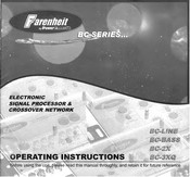 PowerAcoustik Farenheit BC Series Operating Instructions Manual