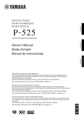 Yamaha P-525 Owner's Manual