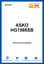 Asko HG1666S Instructions For Use Manual