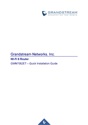 Grandstream Networks GWN7062ET Quick Installation Manual