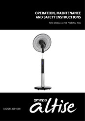 Omega Altise OP408B Operation, Maintenance And Safety Instructions