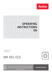 Amica WA 461 015 Operating Instructions Manual