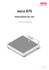 Seca 875 Instructions For Use Manual