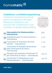 eQ-3 Homematic IP HmIP-BBL-I Installation And Operating Manual