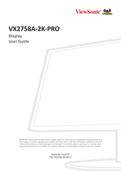 ViewSonic VX2758A-2K-PRO User Manual