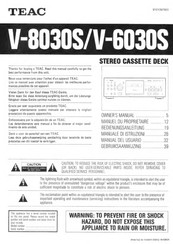 Teac V-8030S Owner's Manual
