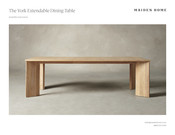 Maiden Home The York Extendable Dining Table Assembly Instructions Manual