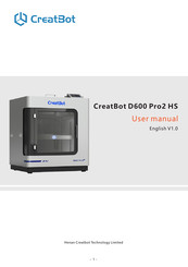 CreatBot D600 Pro2 HS User Manual