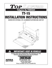 THIEMAN TOP LIFTER TT-15 Installation Instructions Manual