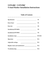 Flushtech UF514DC Installation Instructions Manual