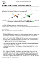 Kavan Twisty 1512mm Instruction Manual