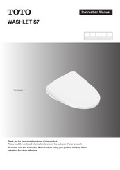 Toto WASHLET S7 C769CE Instruction Manual
