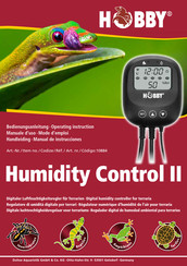 Hobby Humidity Control II Operating	 Instruction