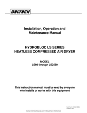 Deltech LS60 Installation, Operation And Maintenance Manual