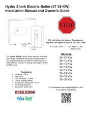 STIEBEL ELTRON Hydro Shark SH-29 KW Installation Manual And Owner's Manual