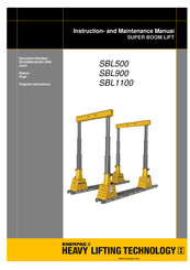 Enerpac SBL500 Instruction And Maintenance Manual