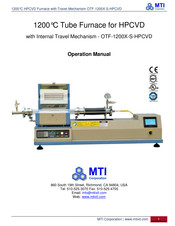 MTI OTF-1200X-S-HPCVD Operation Manual