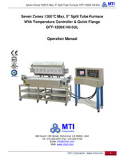MTI OTF-1200X-VII-5UL Operation Manual