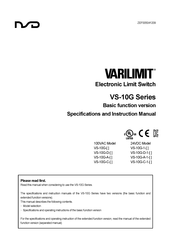 NSD VARILIMIT VS-10G-C-1-M2 Specifications And Instruction Manual