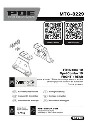 PDE MTG-8229 Assembly Instructions Manual