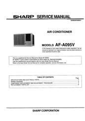 Sharp AF-A095V Service Manual