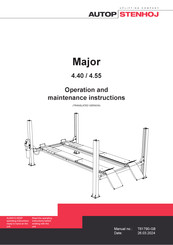 AUTOPSTENHOJ Major 4.55 Operation And Maintenance Instruction