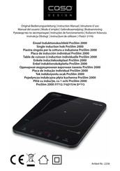 CASO DESIGN ProSlim 2000 Instruction Manual