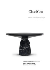ClassiCon BELL DINING TABLE Instructions Manual