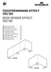 DURABLE DESK DIVIDER EFFECT 160 Information For Use