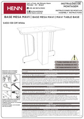 HENN MAVI S430-139 Assembly Instructions Manual