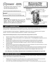 Advantage Engineering MLS In-Line Owner's Manual