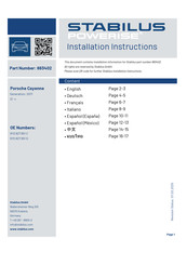 STABILUS 883402 Installation Instructions Manual