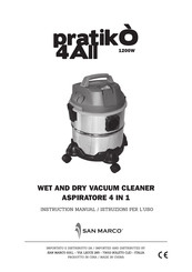 SAN MARCO pratikO 4-ALL 1200W Instruction Manual