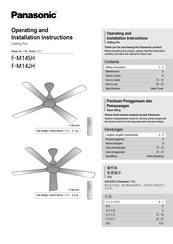 Panasonic F-M14SH Operating And Installation Instructions