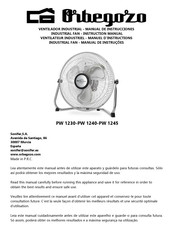 Orbegozo PW 1245 Instruction Manual