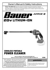 Bauer 22143C-B Owner's Manual & Safety Instructions