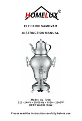 Homelux GL-T36S Instruction Manual