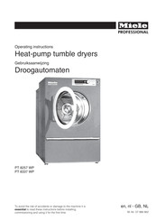 Miele professional PT 8257 WP Operating Instructions Manual